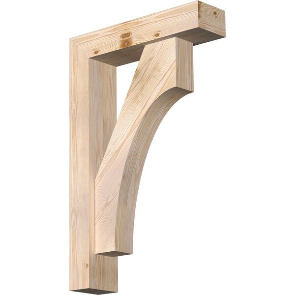 Ekena Millwork Westlake Block Smooth Bracket w/ Offset Brace, Douglas Fir, 5 1/2"W x 22"D x 34"H BKT0604X22X34WTL05SDF - main